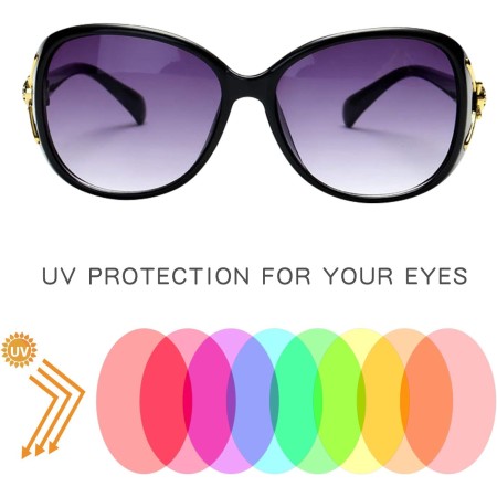 YQVIE Paquete de 7 lentes de sol retro de gran tamaño para mujer, a granel, de plástico grande, protección UV400, 7 Fox Mix