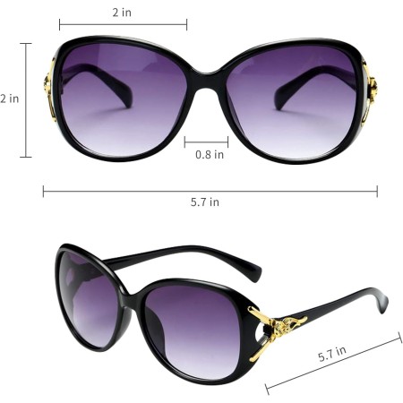 YQVIE Paquete de 7 lentes de sol retro de gran tamaño para mujer, a granel, de plástico grande, protección UV400, 7 Fox Mix