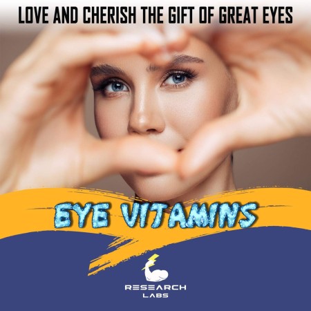 Research Labs Vitaminas para los ojos de absorción mejorada AREDS 2 Plus Fórmula 20 mg de luteína, 10 mg de zeaxantina,