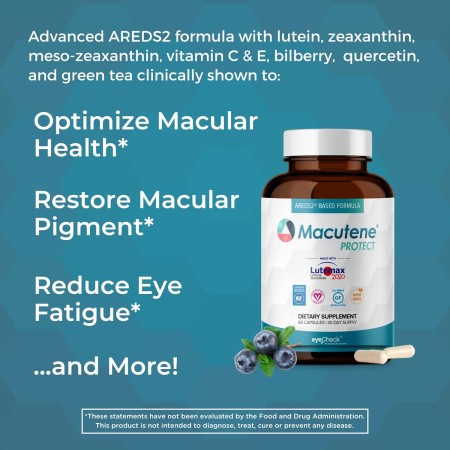 Vitaminas naturales para la salud ocular con luteína de zeaxantina de arándano, suplemento de apoyo macular, fórmula basada en