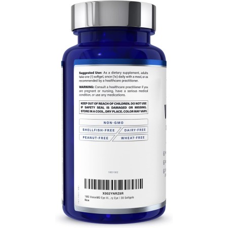 1MD Nutrition VisionMD - Vitamina para ojos CARMIS - Suplemento ocular para adultos - con OptiLut luteína y zeaxantina - Apoya