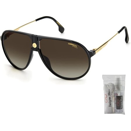 Carrera CA1034/s Square Sunglasses for Men for Women + BUNDLE with Designer iWear Eyewear Care Kit